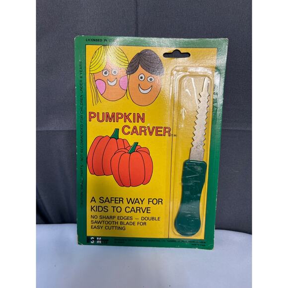Vtg. HALLOWEEN Pumpkin Cutters Set of 2 Green/Orange NIP! - Picture 7 of 11